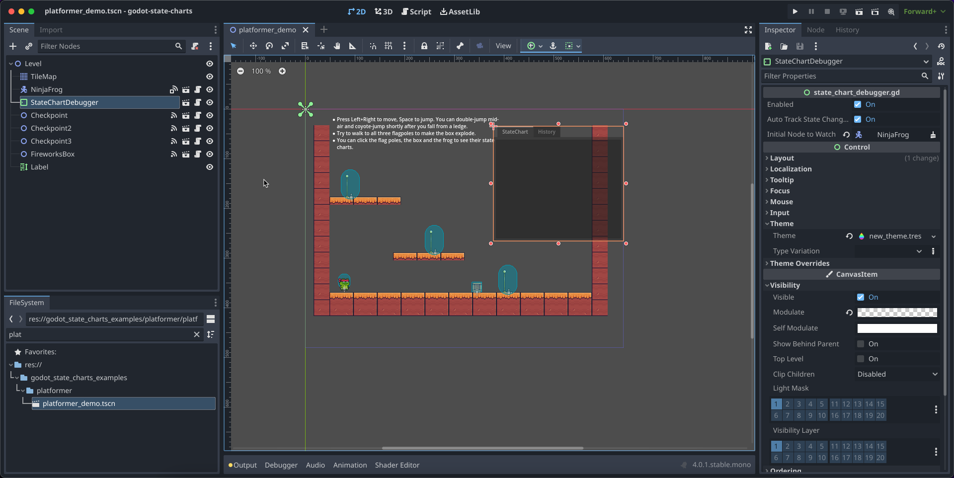 The state chart debugger