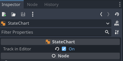 Track the current state chart in the editor